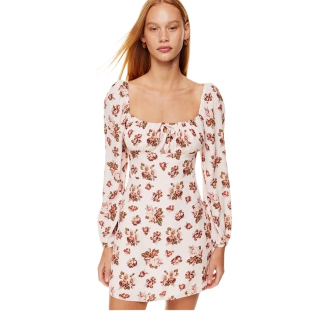 Aritzia Sunday Best Delilah Long Sleeve Floral Dress